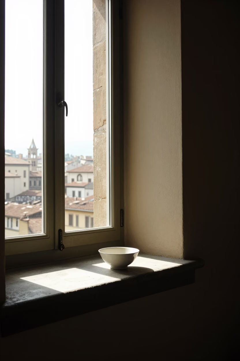 Florence Morning Sunlight at The Late Morning Light in in Florence, Italy