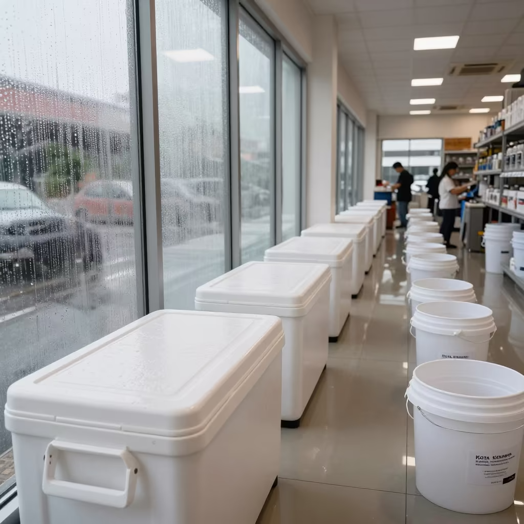 Florist Cooler in Fitting Room Corridor Rainy Season in inside a fitting room corridor in Kota Kinabalu