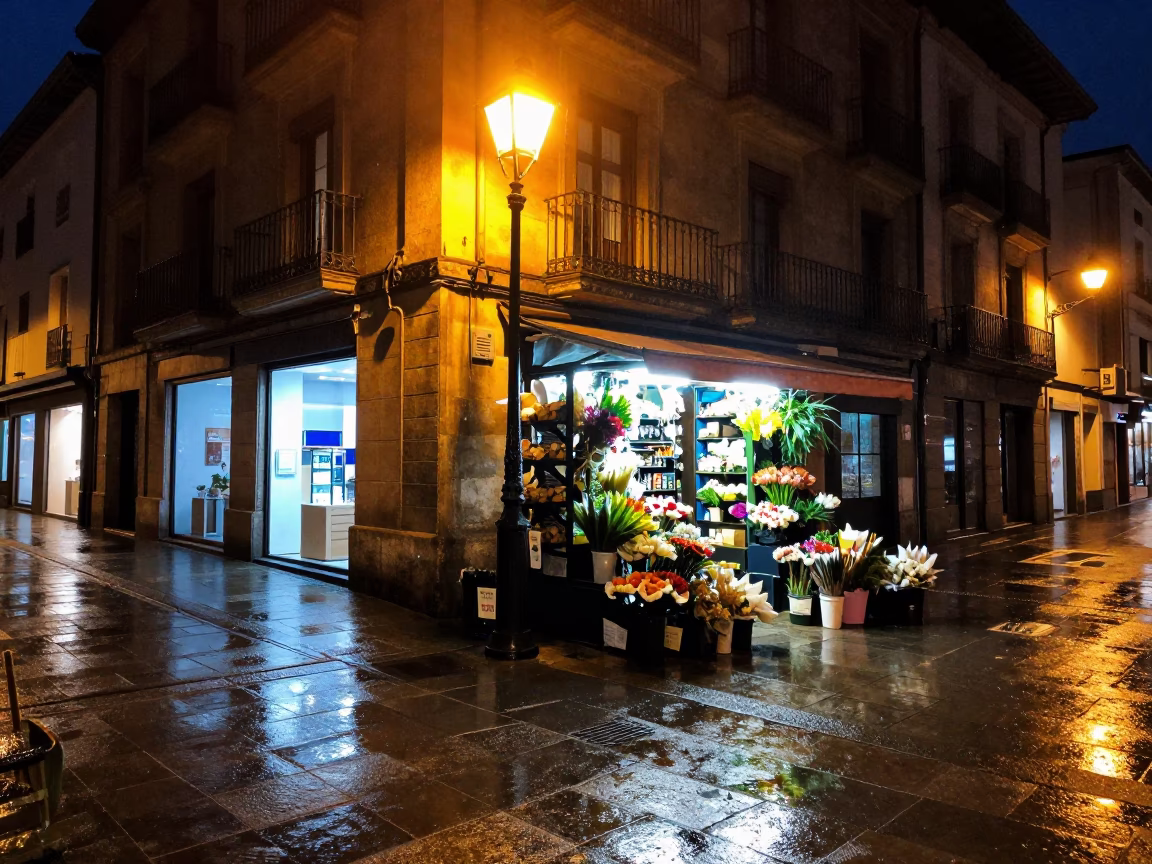 Florist Stall in Bilbao in in Bilbao, Spain