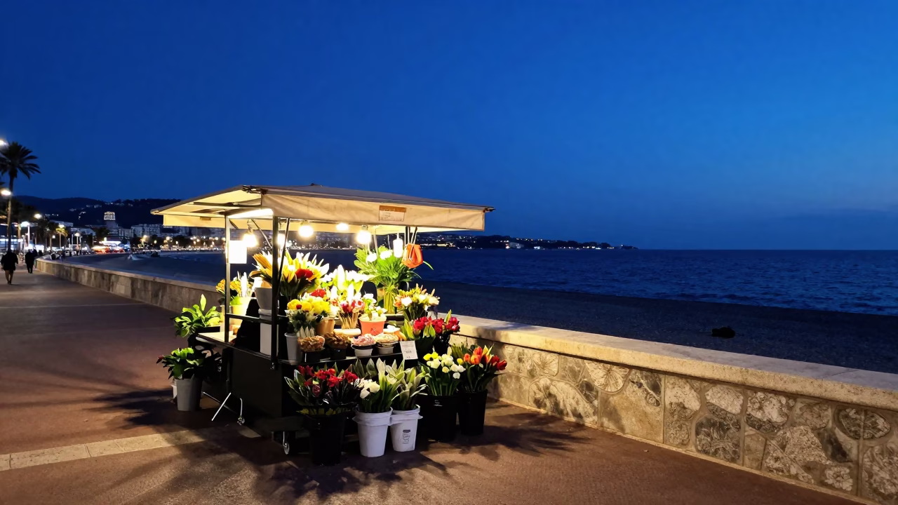 Florist Stall in Nice in in Nice, France