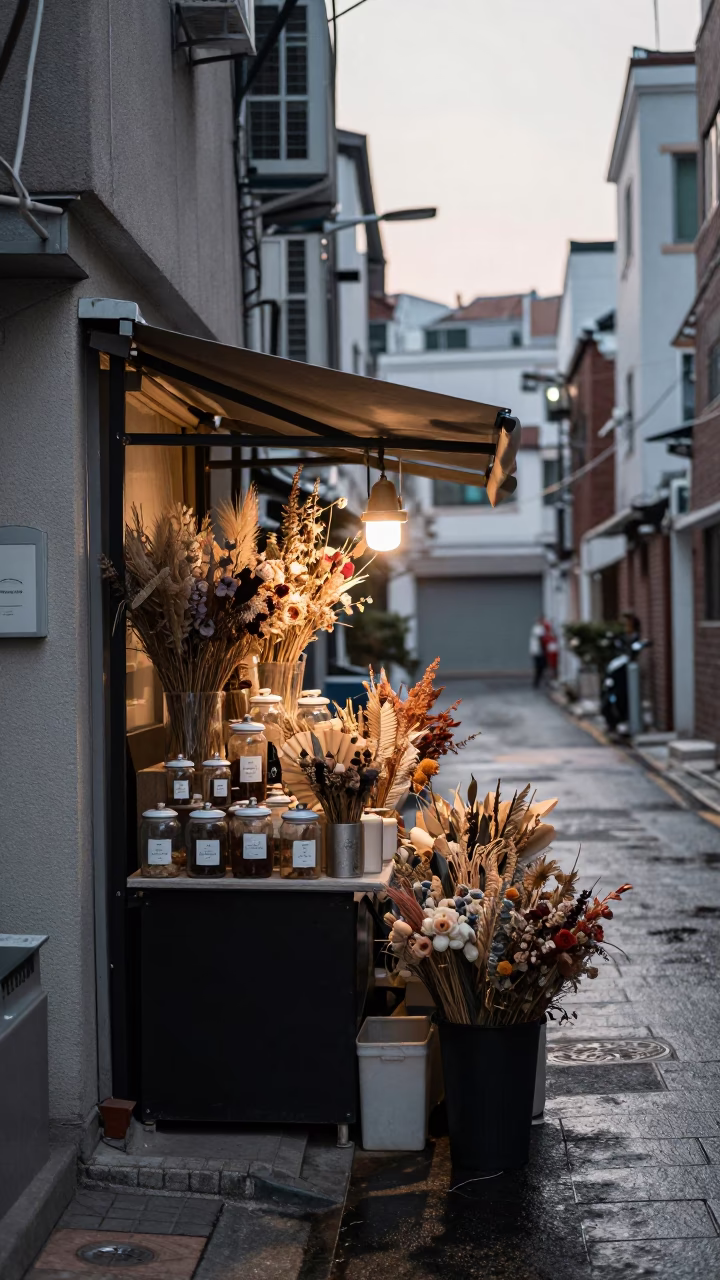 Florist Stall in Seoul in in Seoul, South Korea