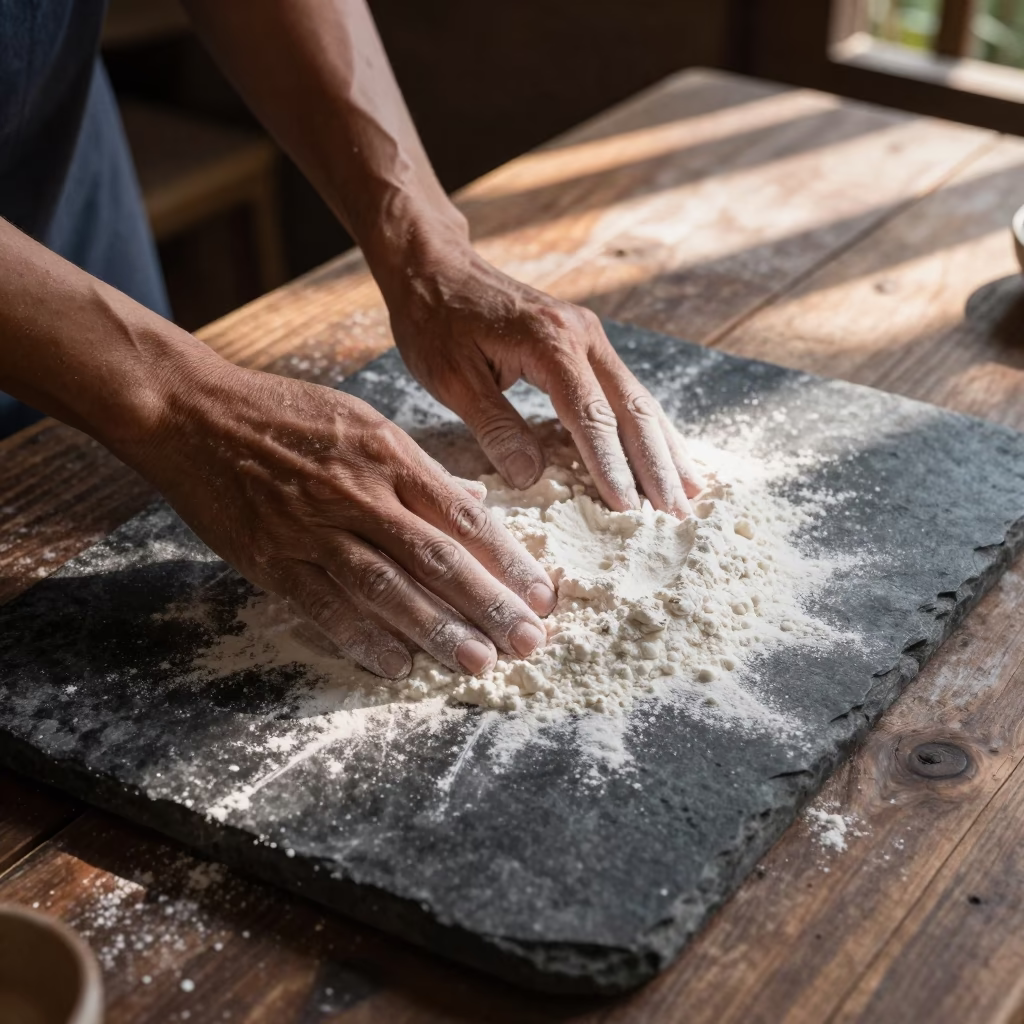 Flour Dust in Chiang Mai in in Chiang Mai, Thailand