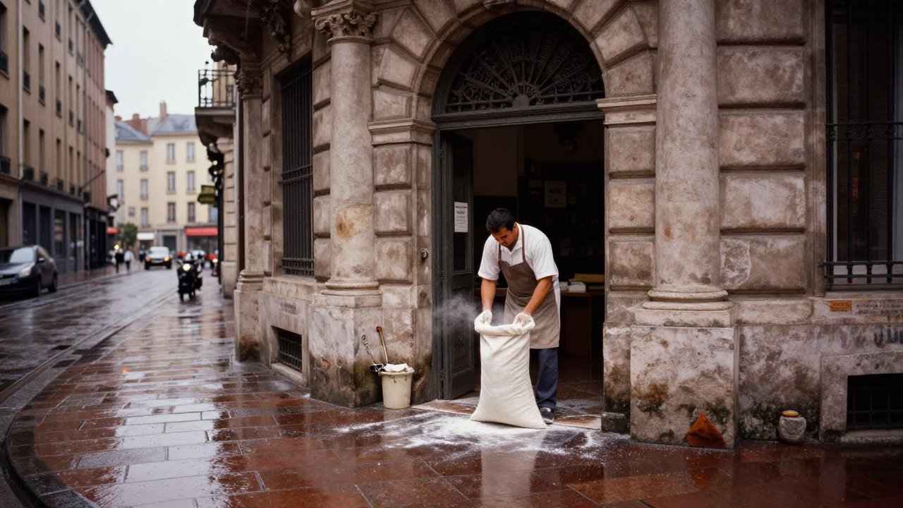 Flour Sack in Lyon in in Lyon, France