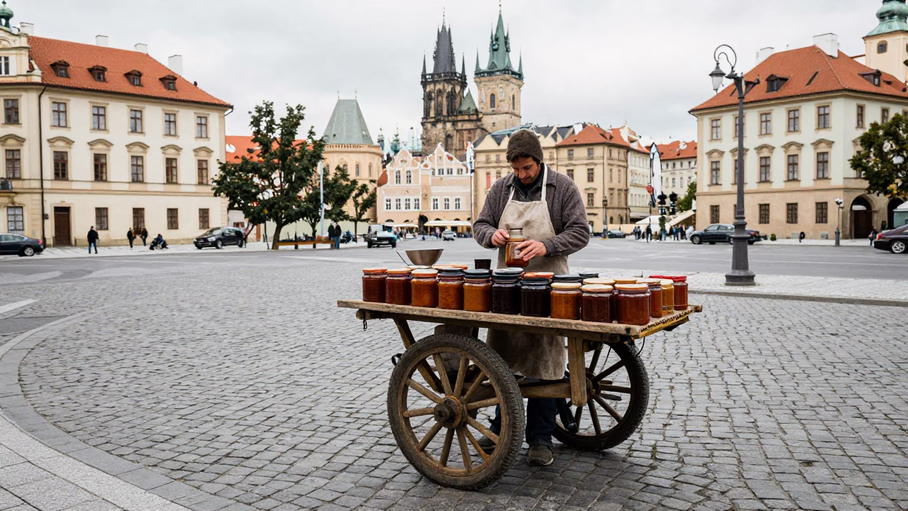 Flour Sifter in Prague at Midday Light in in Prague, Czech Republic