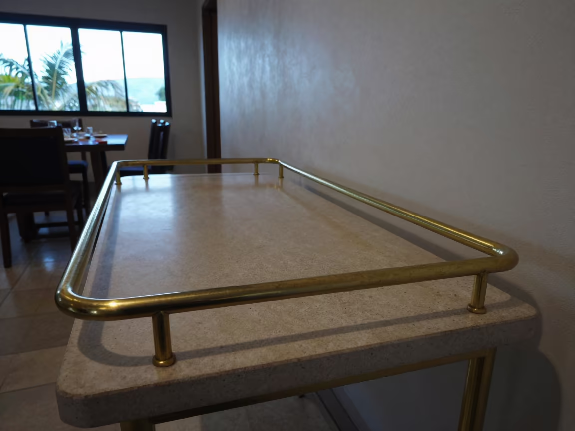 Flower Cart in La Guaira Breakfast Room in inside a breakfast room before opening in La Guaira