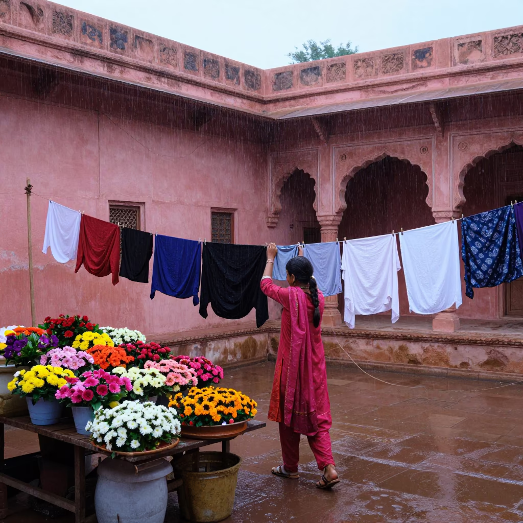 Flower Stall in Jaipur in in Jaipur, India