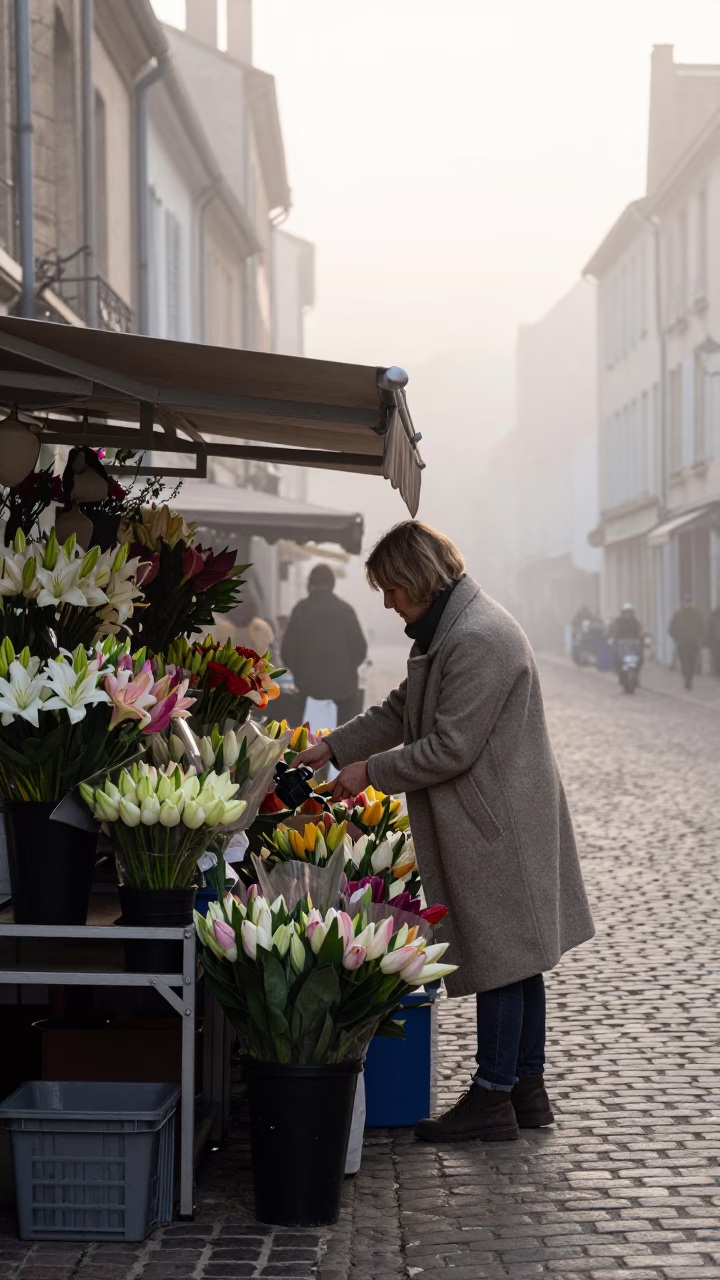 Flower Stall in Nice in in Nice, France
