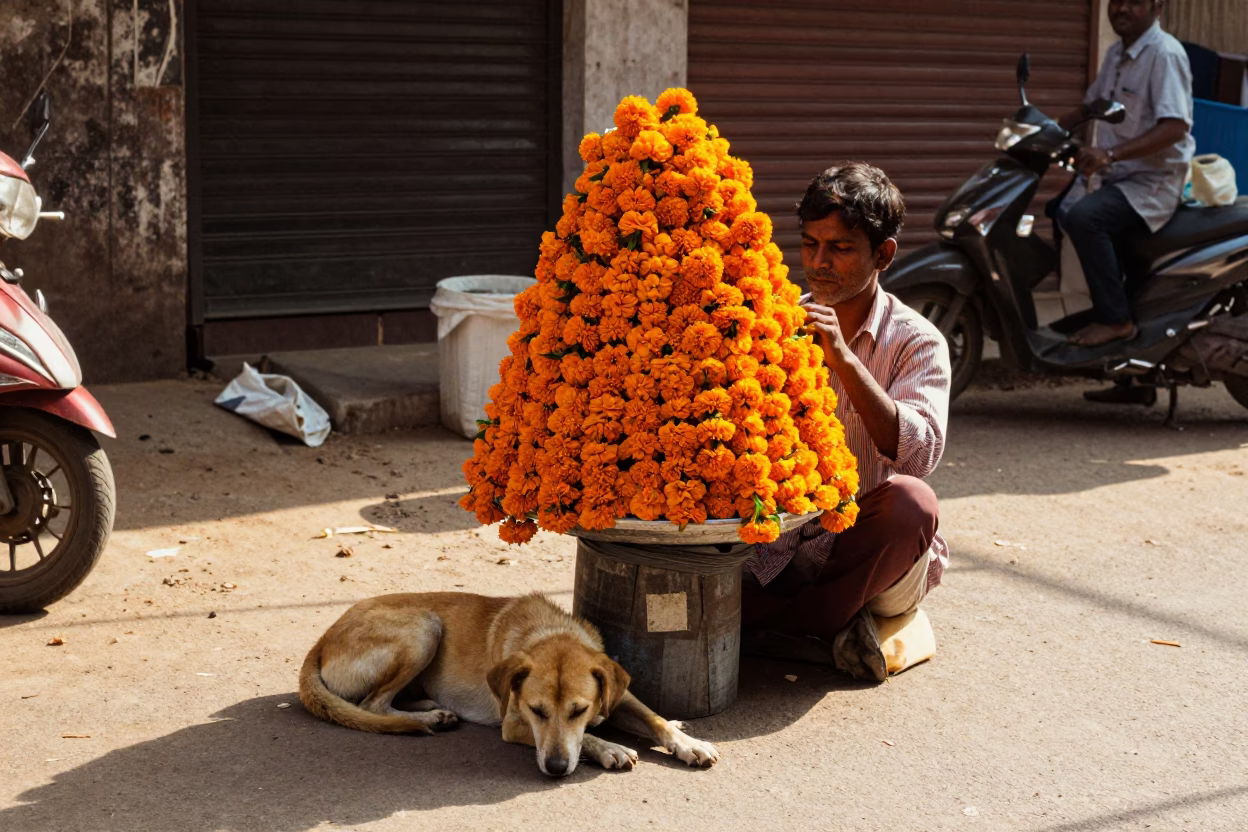 Flower Vendor in Hyderabad in in Hyderabad, India