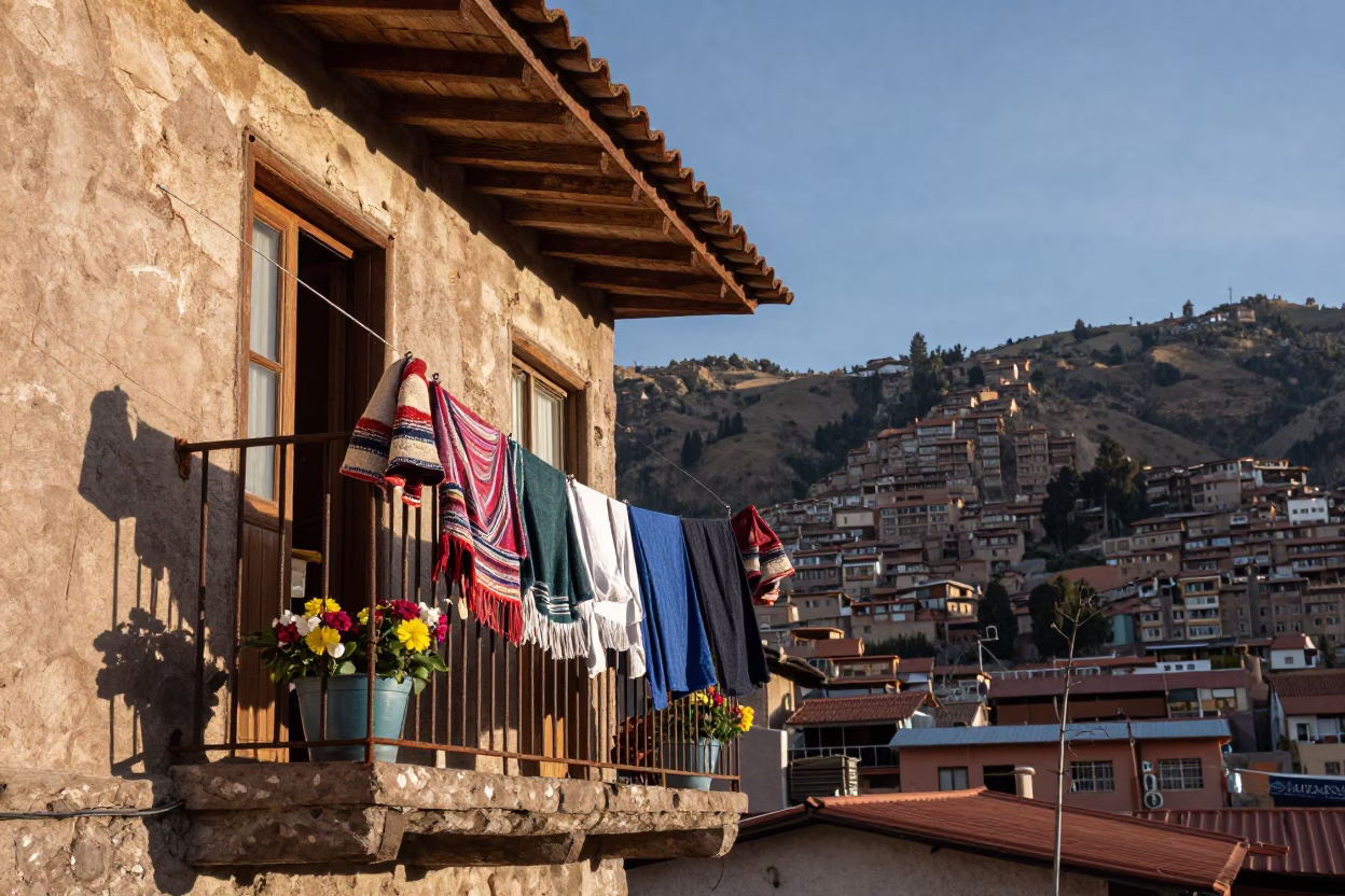 Flower Vendor in La Paz in in La Paz, Bolivia