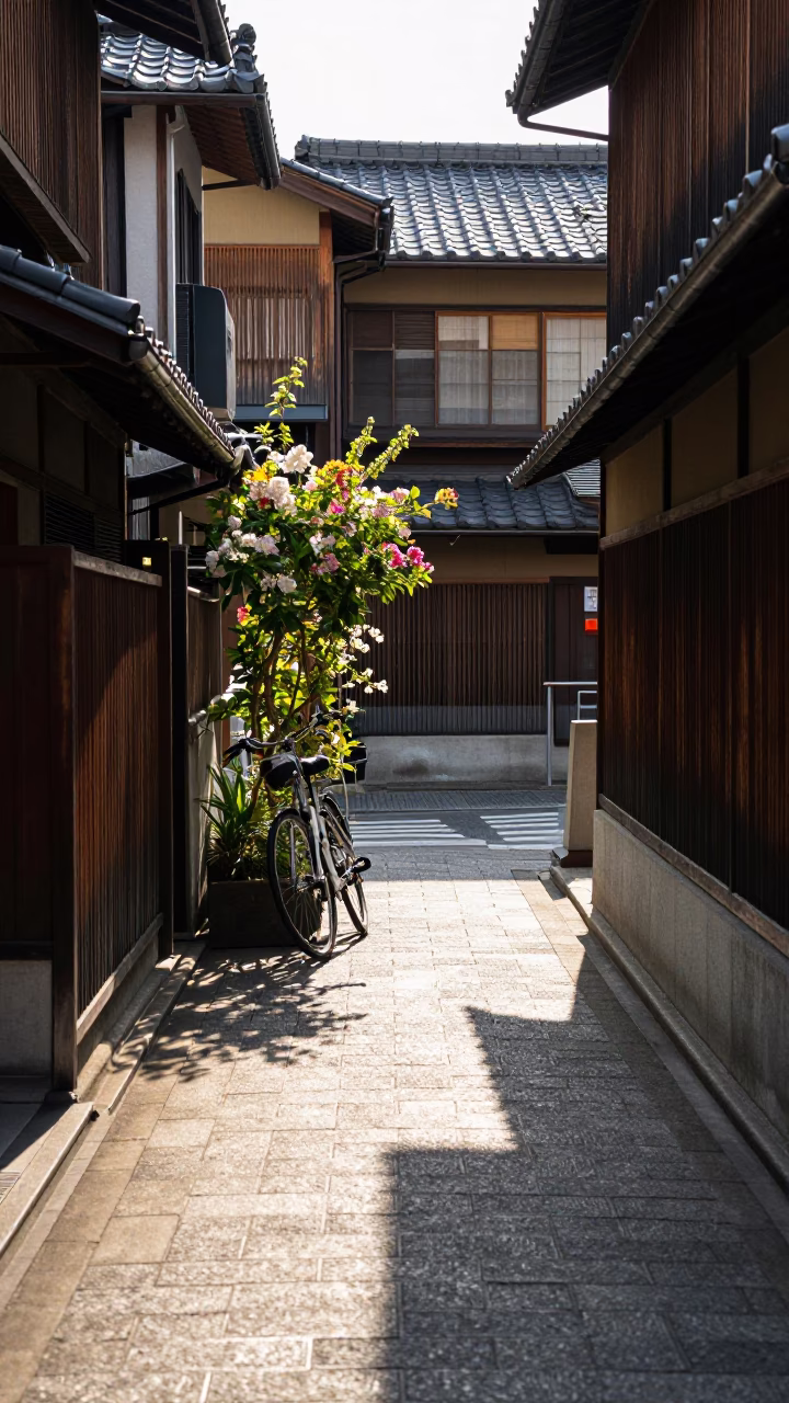 Flowering Plant at As First Light Reaches The Scene in Tokyo in in Tokyo, Japan