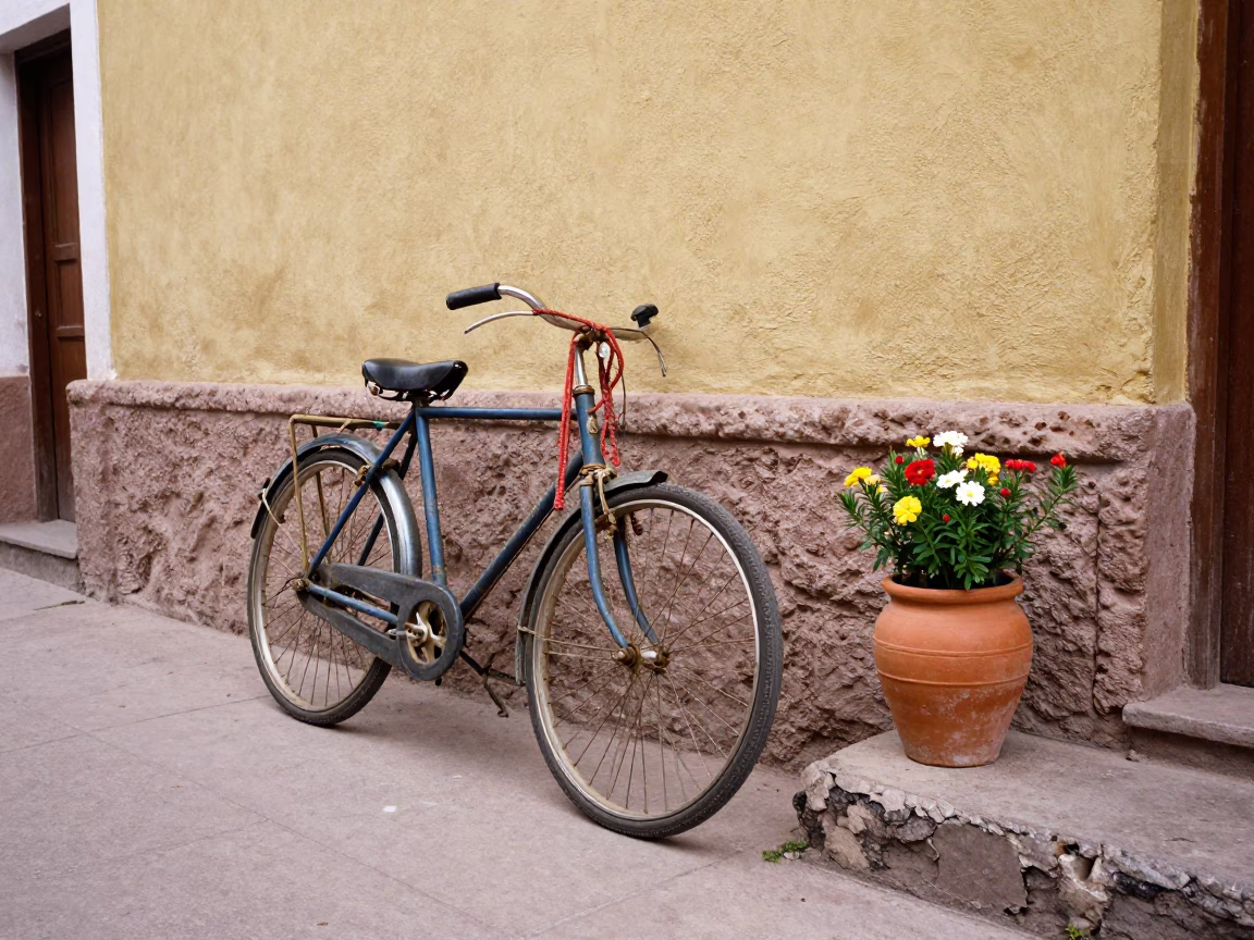 Flowerpot in La Paz in in La Paz, Bolivia