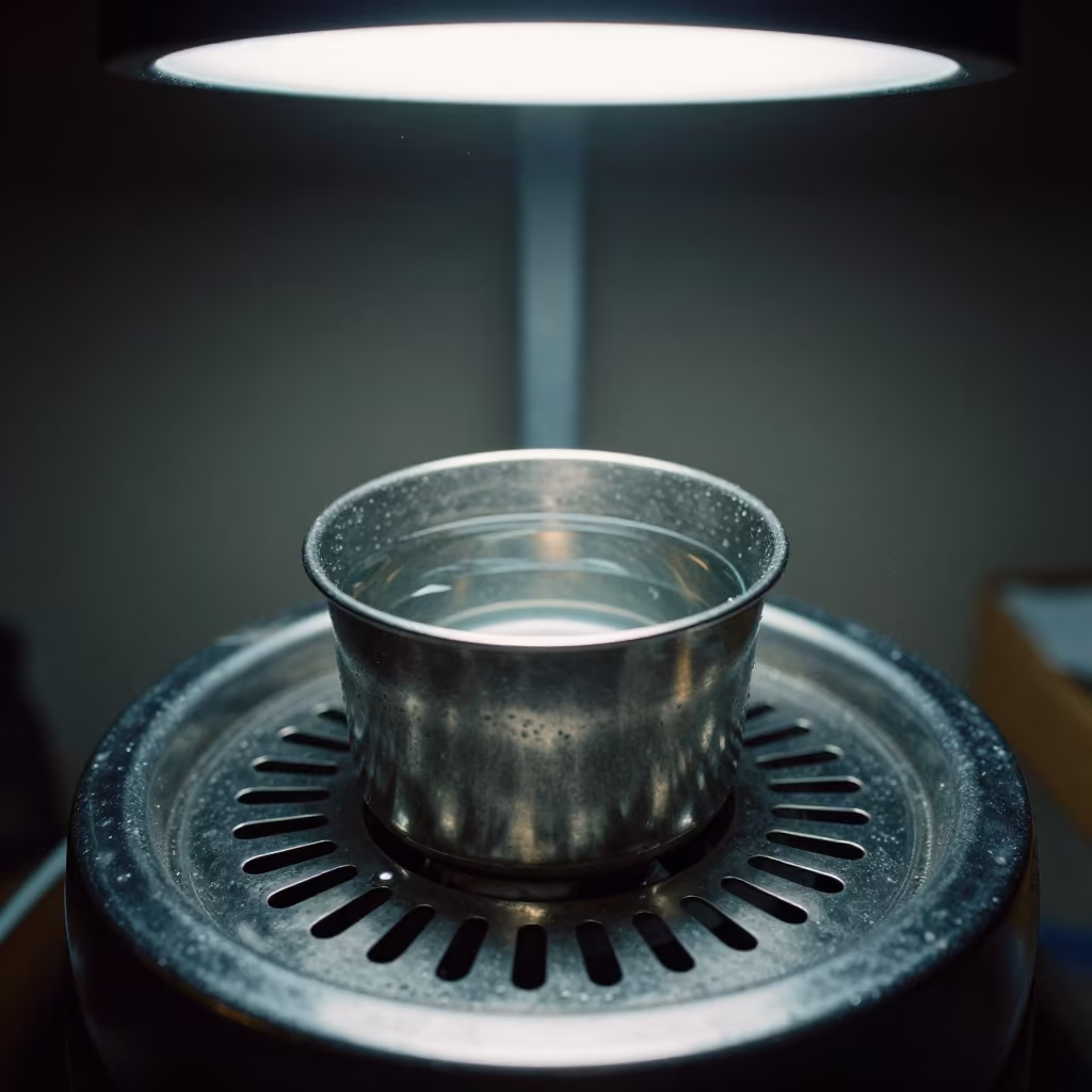 Fluorescent Pedicure Drain Cup in Ciudad Guayana Room in inside a skincare treatment room near Ciudad Guayana