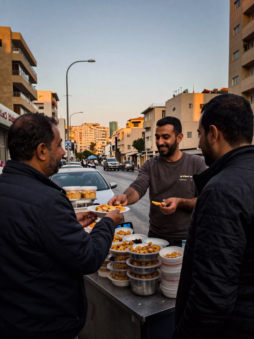 Flyover Stack in Beirut at The Early Evening Light in in Beirut, Lebanon