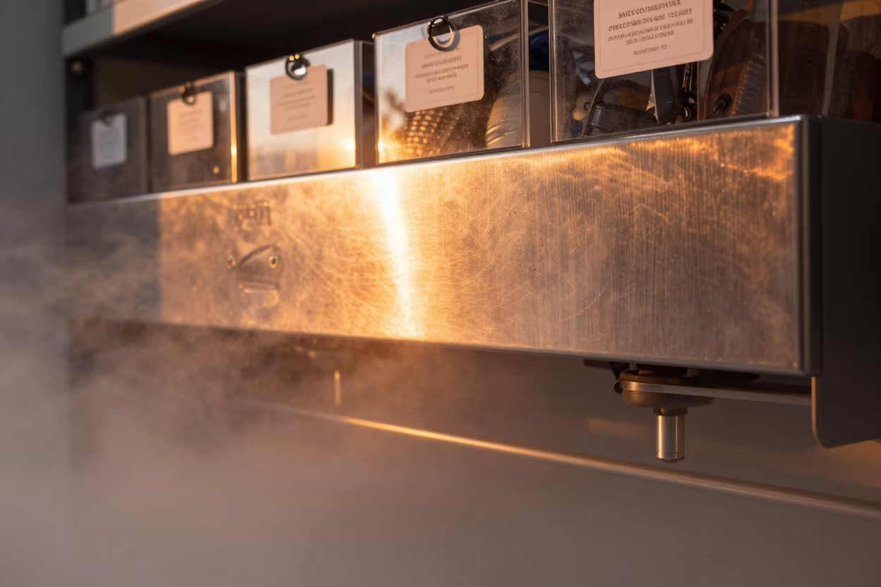 Fog Dispenser Stockroom Winter Katowice in inside a stockroom behind the sales floor in Katowice