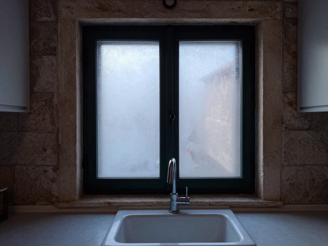 Fogged Window in Dubrovnik in in Dubrovnik, Croatia