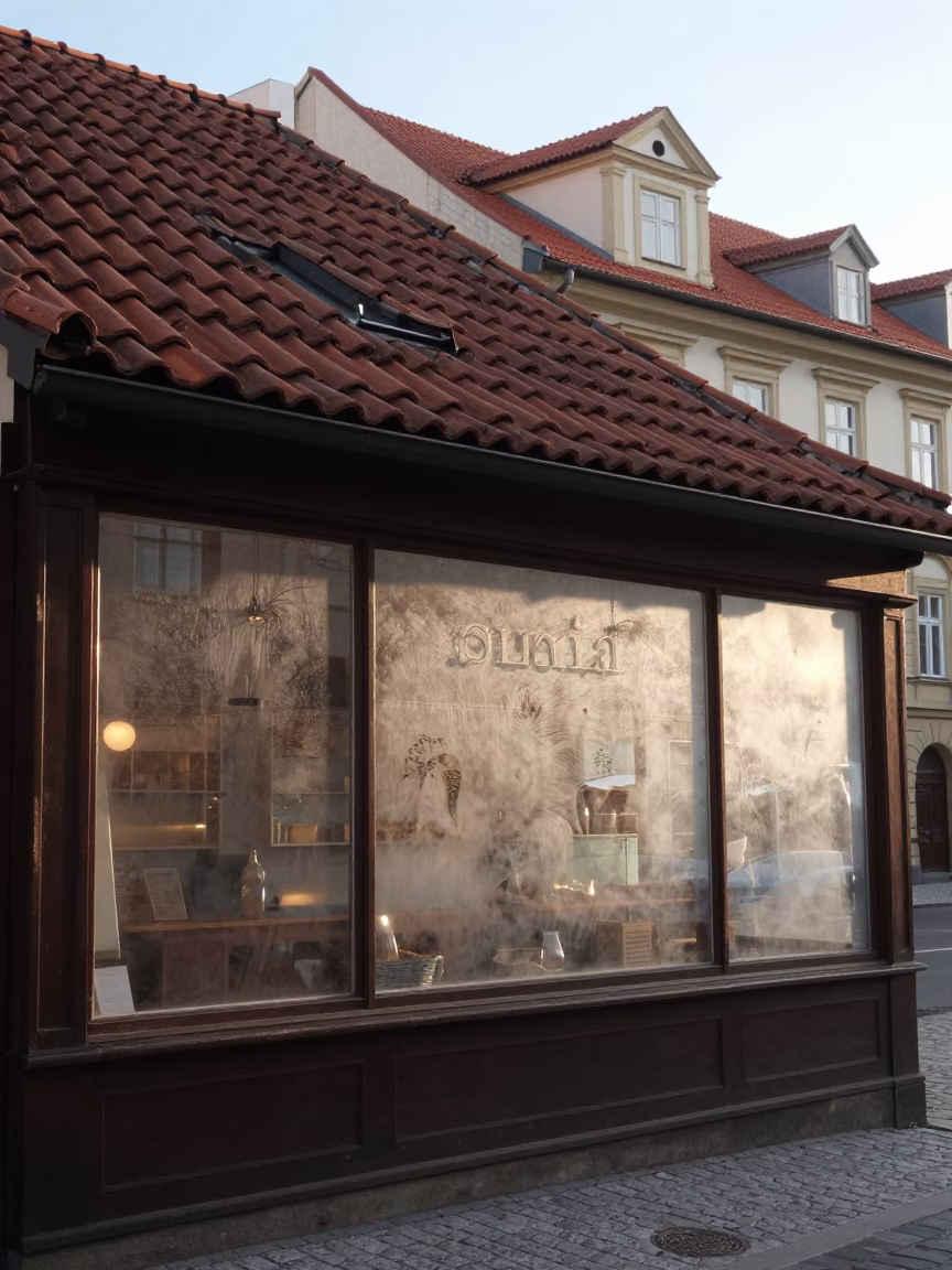 Fogged Window in Prague in in Prague, Czech Republic
