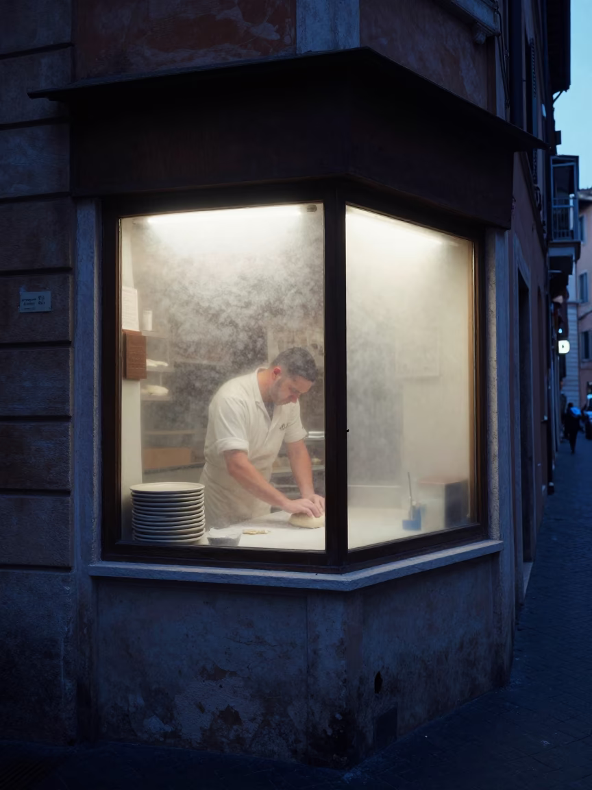 Fogged Window in Rome in in Rome, Italy