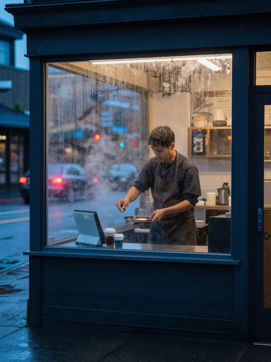 Fogged Window in Seattle in in Seattle, Washington, United States
