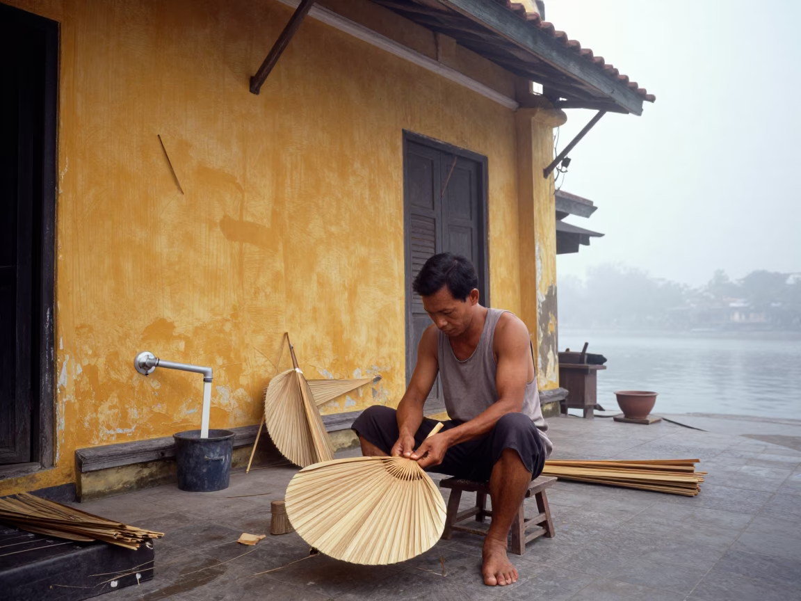 Folding Fan in Hoi An in in Hoi An, Vietnam