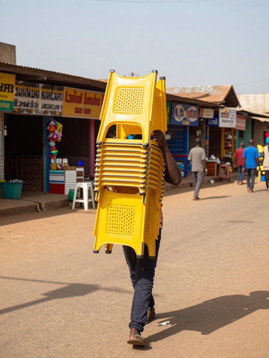 Folding Stools in Accra in in Accra, Ghana