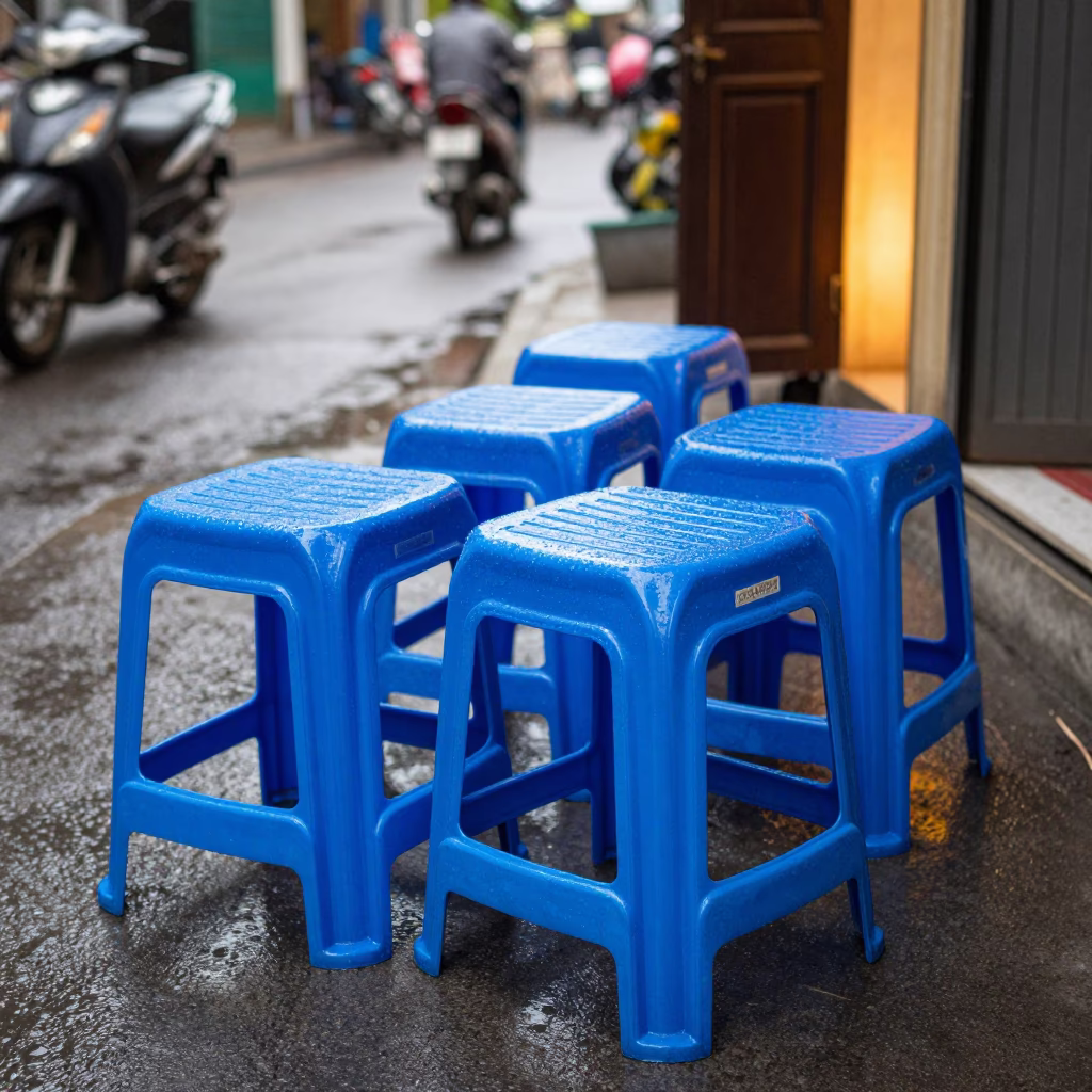 Folding Stools in Hanoi in in Hanoi, Vietnam