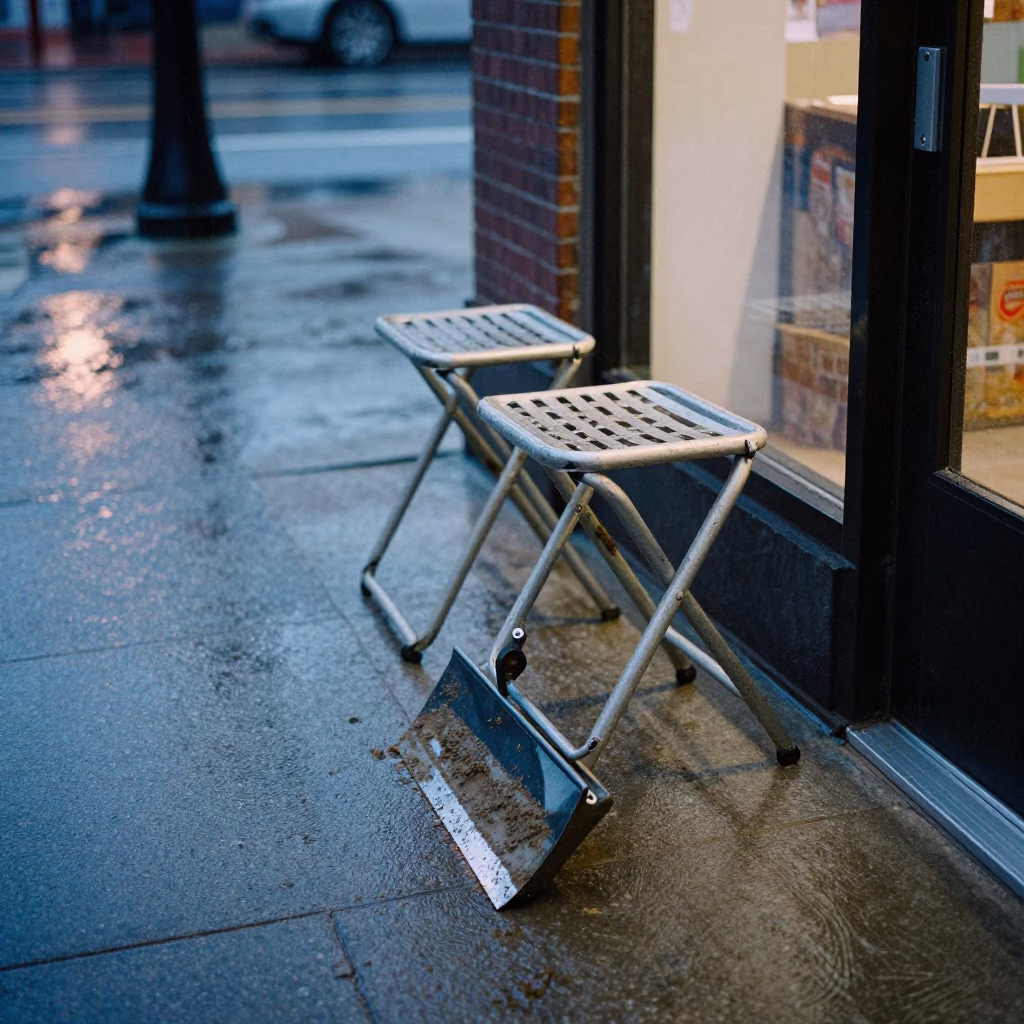 Folding Stools in Nashville at Dusk Light in in Nashville, Tennessee, United States