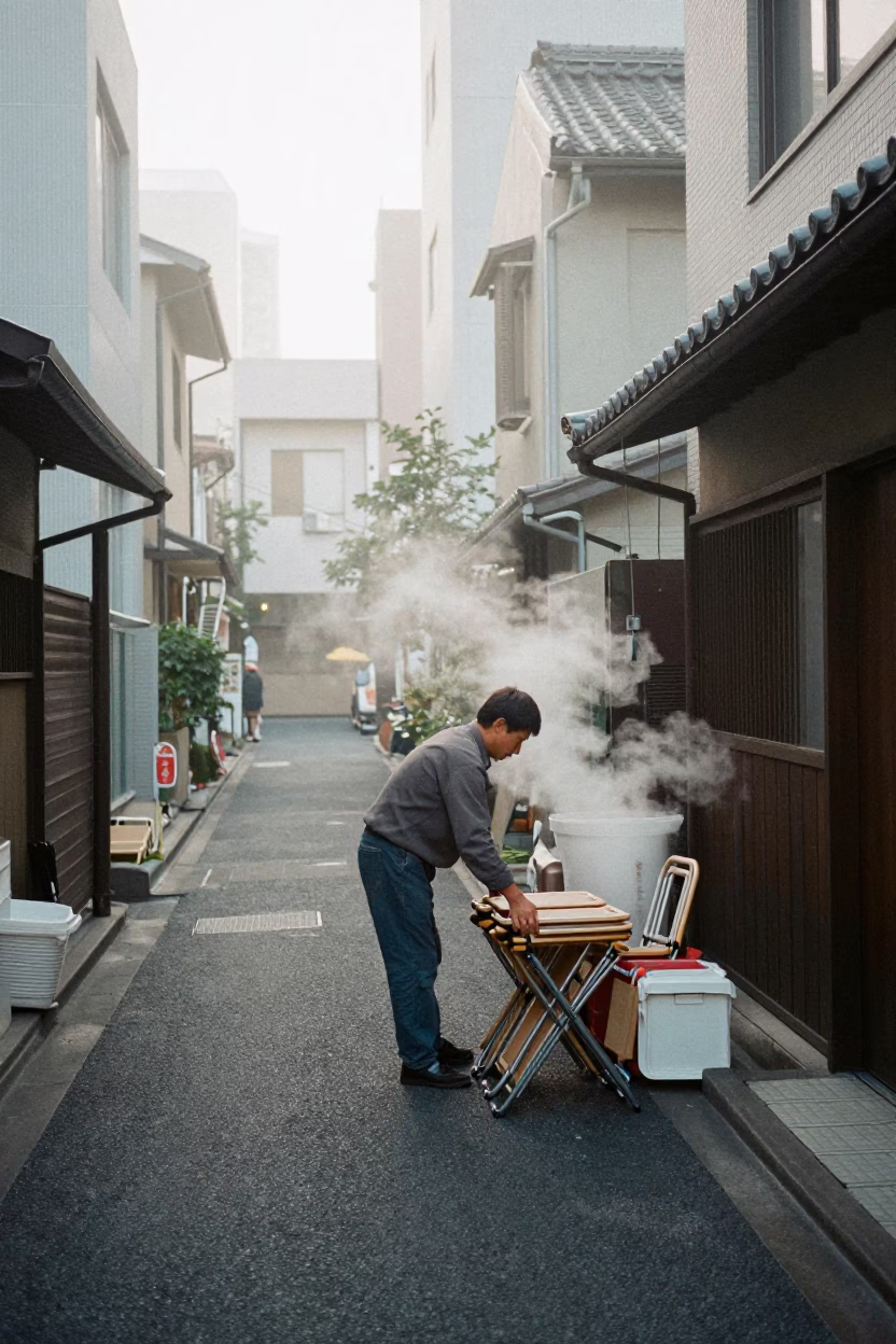 Folding Stools in Tokyo in in Tokyo, Japan