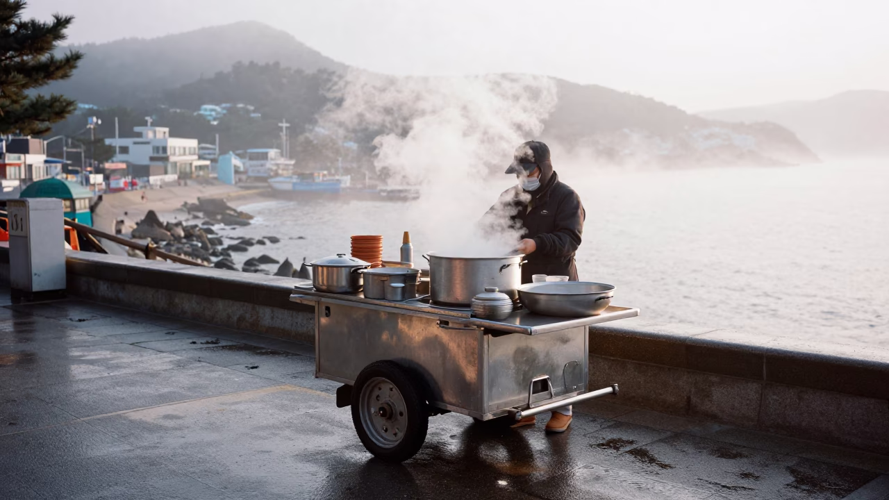 Food Cart in Busan in in Busan, South Korea