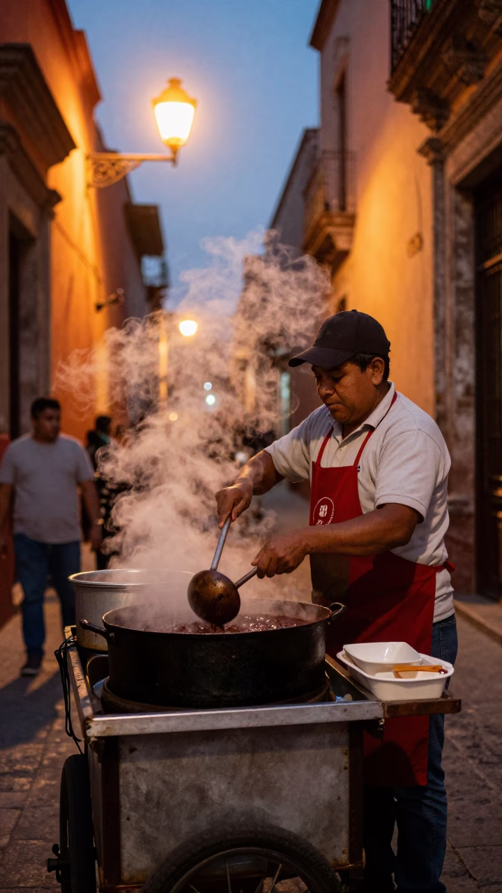 Food Cart in Oaxaca in in Oaxaca, Mexico