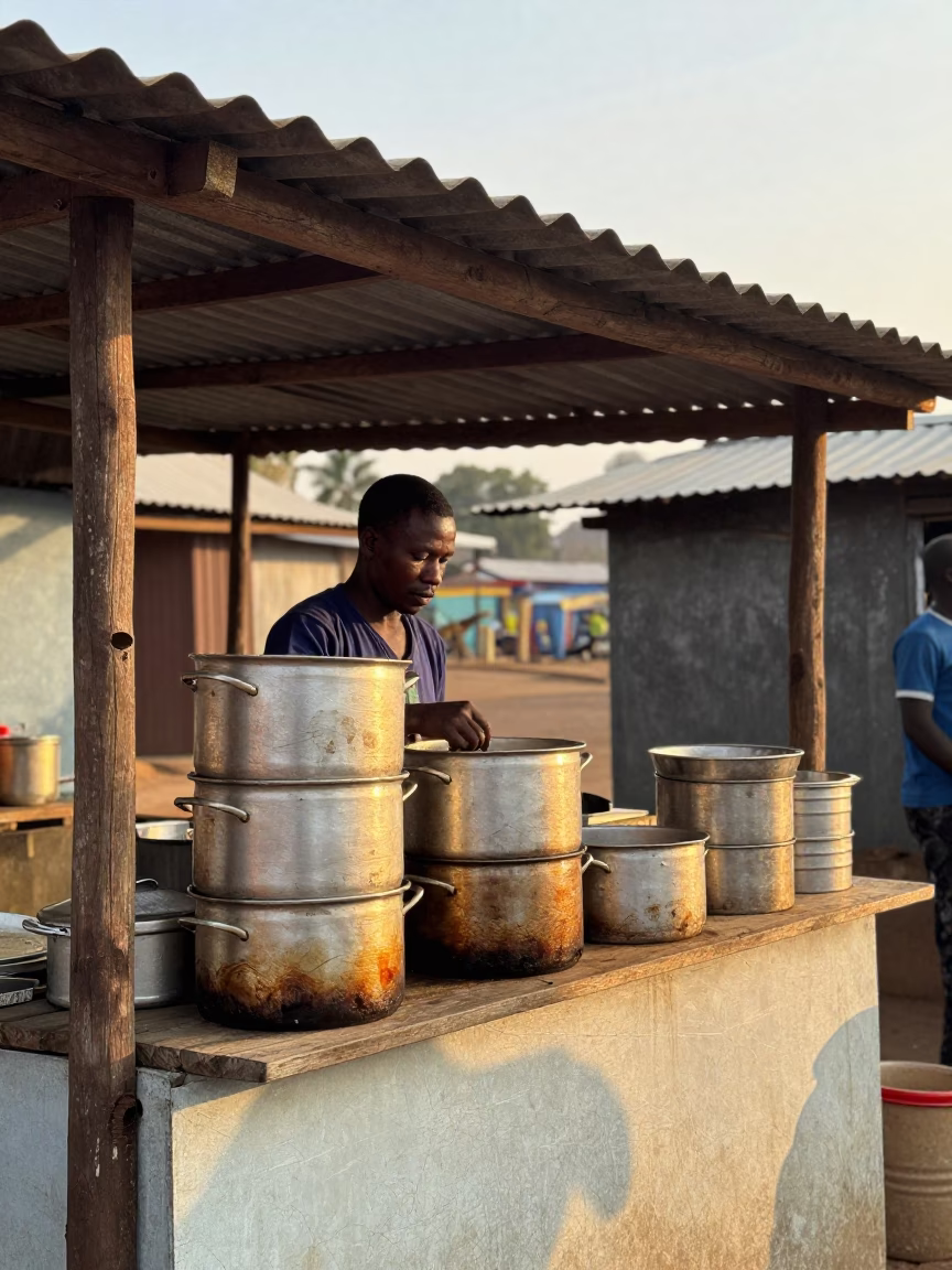 Food Counter in Accra in in Accra, Ghana