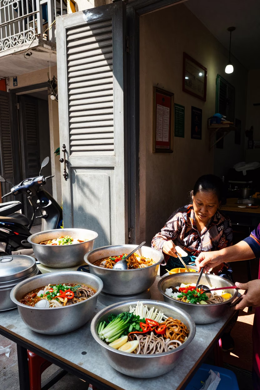 Food Prep in Hanoi in in Hanoi, Vietnam