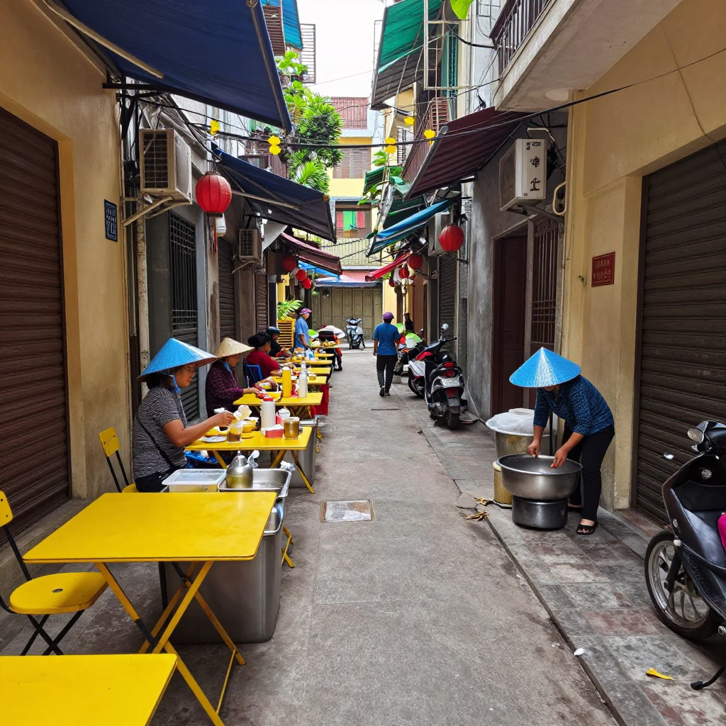 Food Preparation in Hanoi in in Hanoi, Vietnam