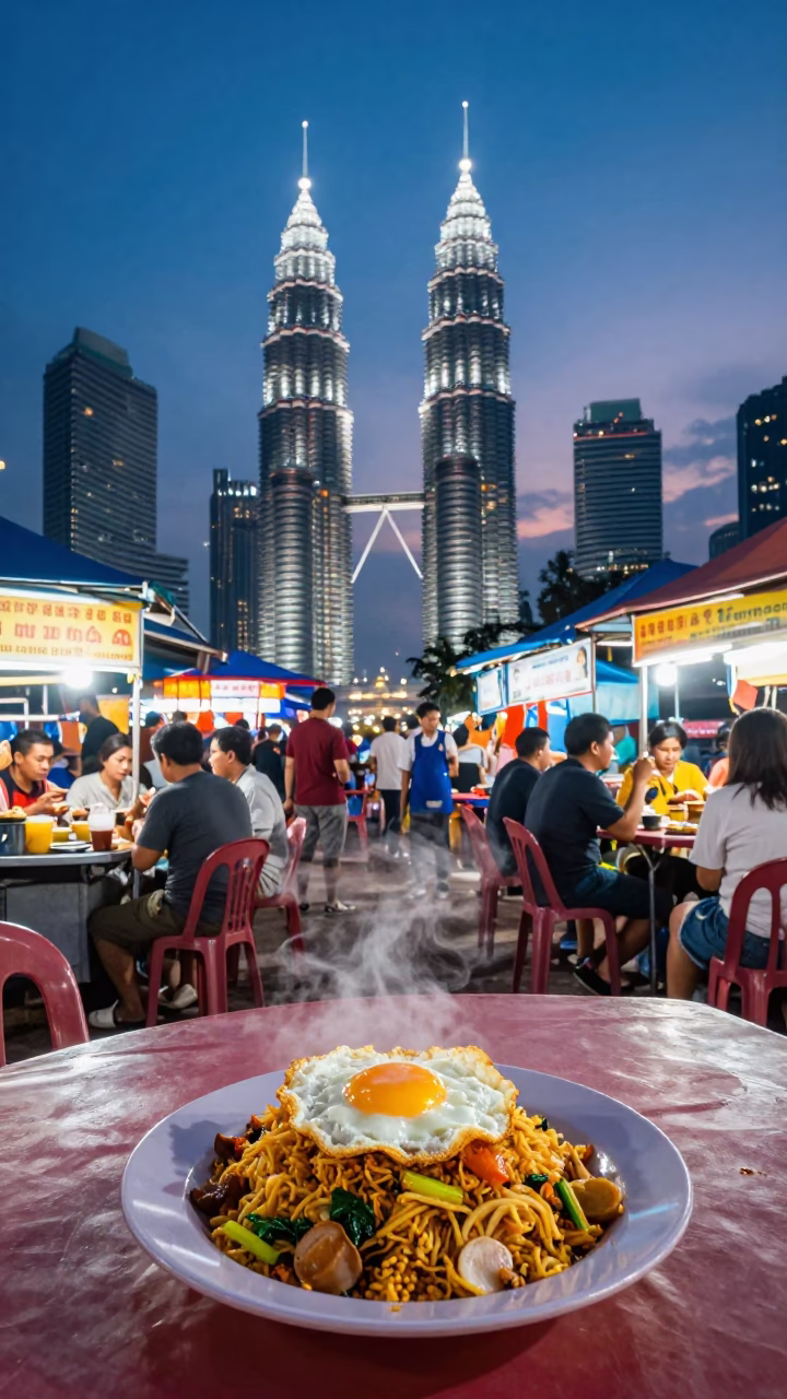 Food Scene at Indigo Twilight After Sunset in Kuala Lumpur in in Kuala Lumpur, Malaysia