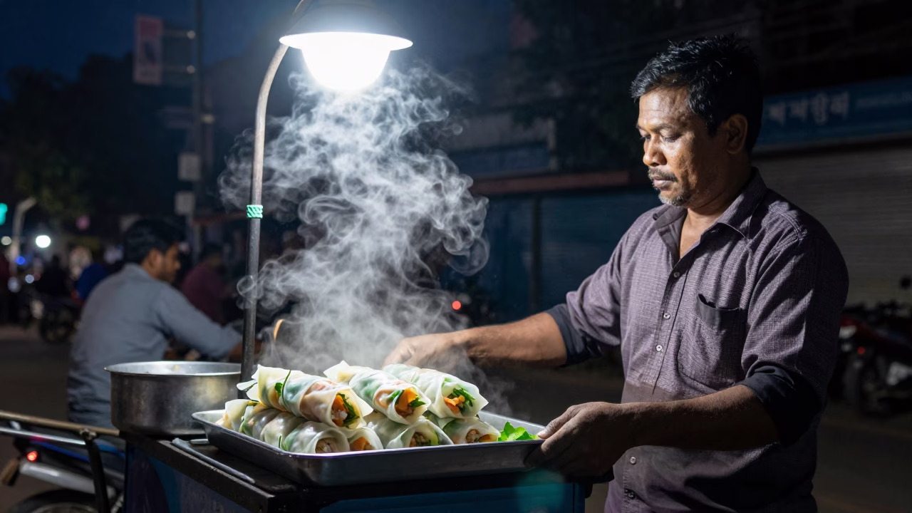 Food Scene at Midnight Light in Hyderabad in in Hyderabad, India
