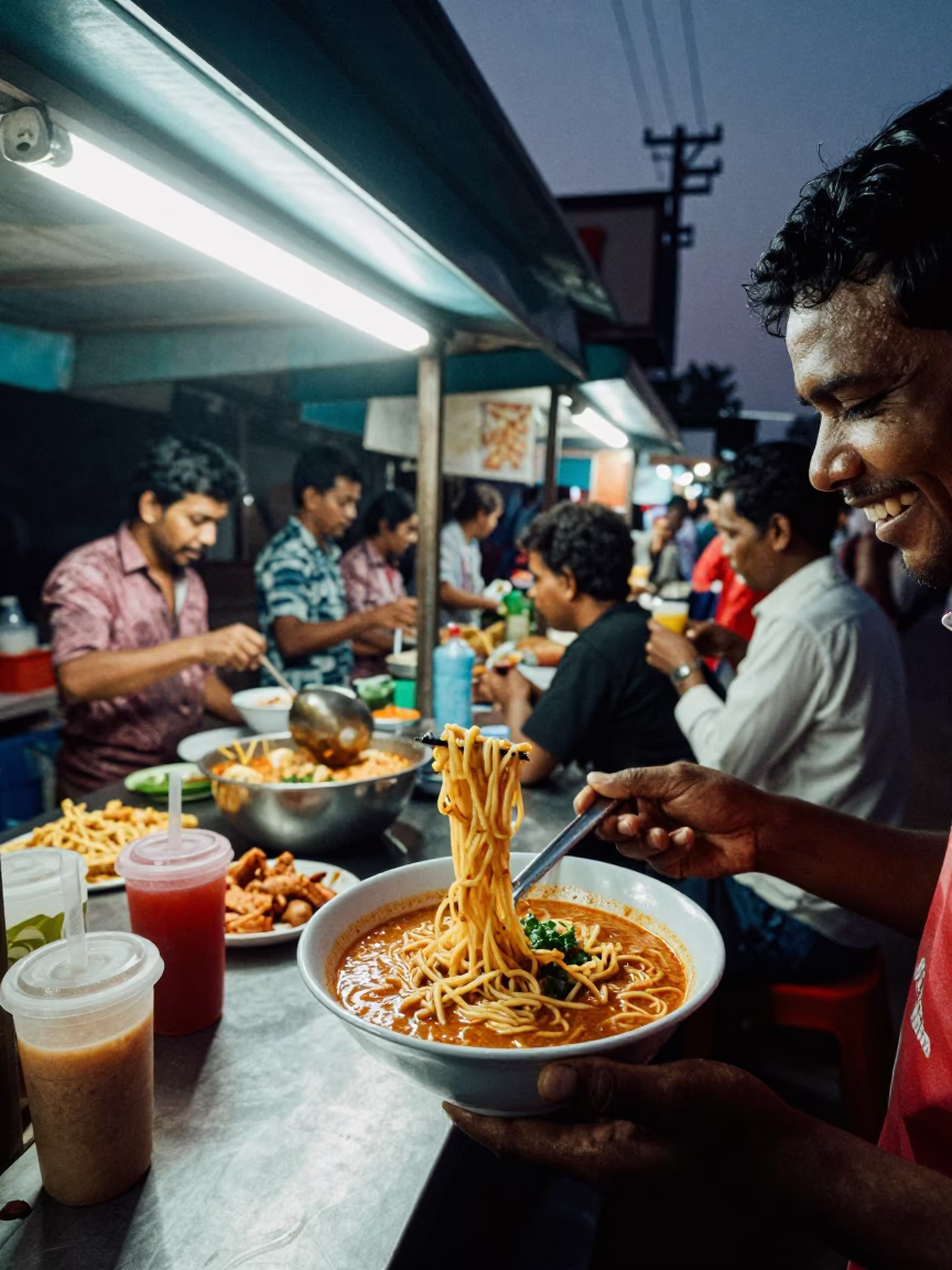 Food Scene at Midnight Light in Kochi in in Kochi, India