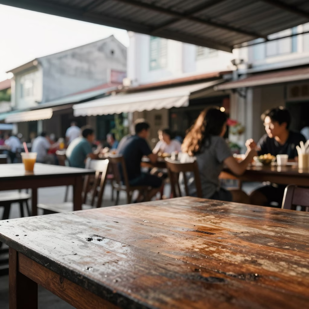 Food Scene at The Late Morning Light in George Town in in George Town, Malaysia