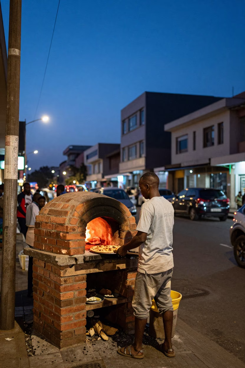 Food Scene at Twilight in Nairobi in in Nairobi, Kenya
