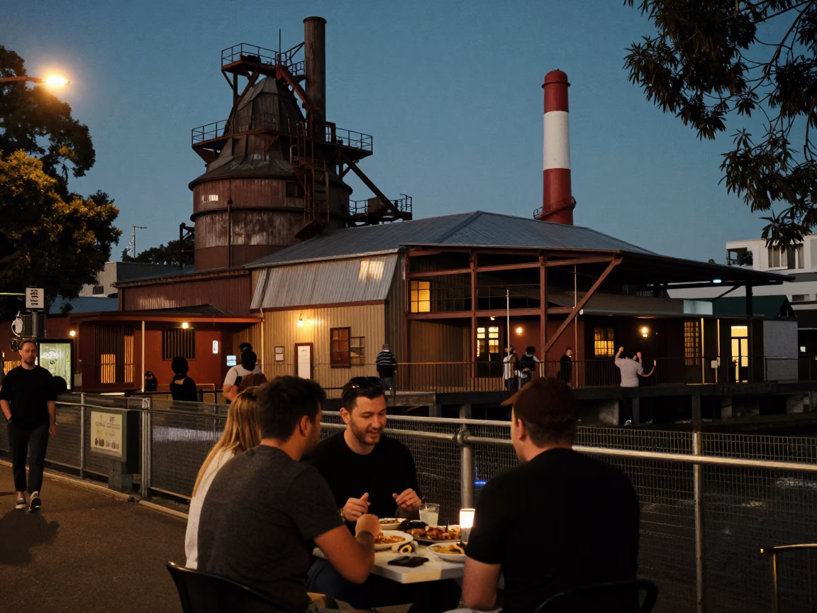 Food Scene in Adelaide at Midnight Light in in Adelaide, South Australia, Australia
