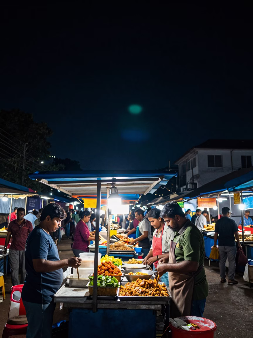 Food Scene in Chennai at The Deepest Night Sky Light in in Chennai, India