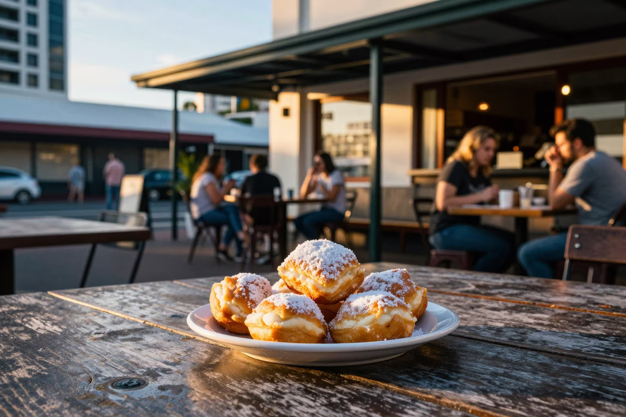 Food Scene in Perth at The Late Afternoon Light in in Perth, Western Australia, Australia