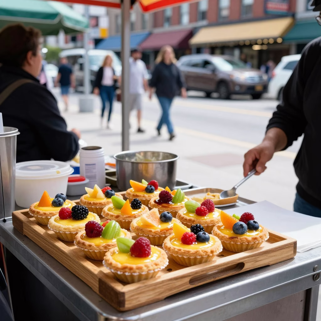 Food Scene in Toronto at Midday Light in in Toronto, Ontario, Canada