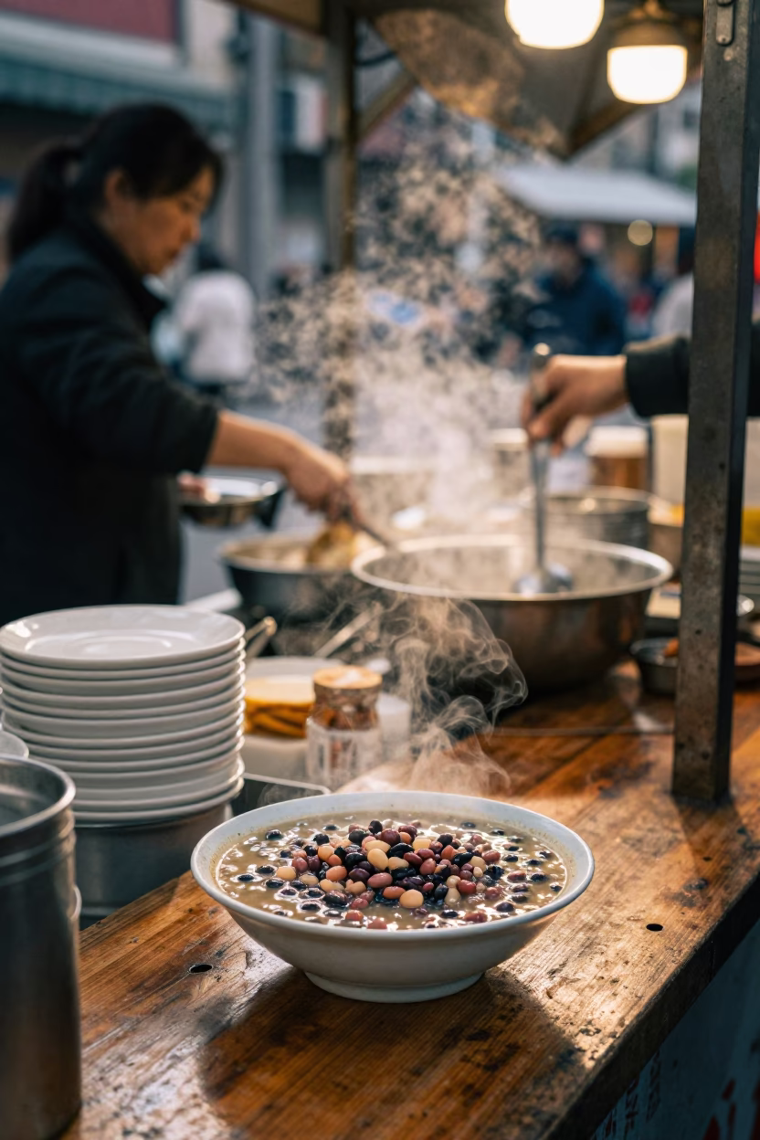Food Stall at The Late Morning Light in Shanghai in in Shanghai, China