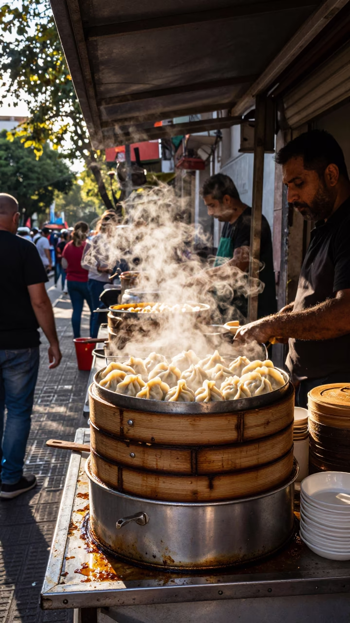 Food Stall in Buenos Aires at The Early Afternoon Light in in Buenos Aires, Argentina