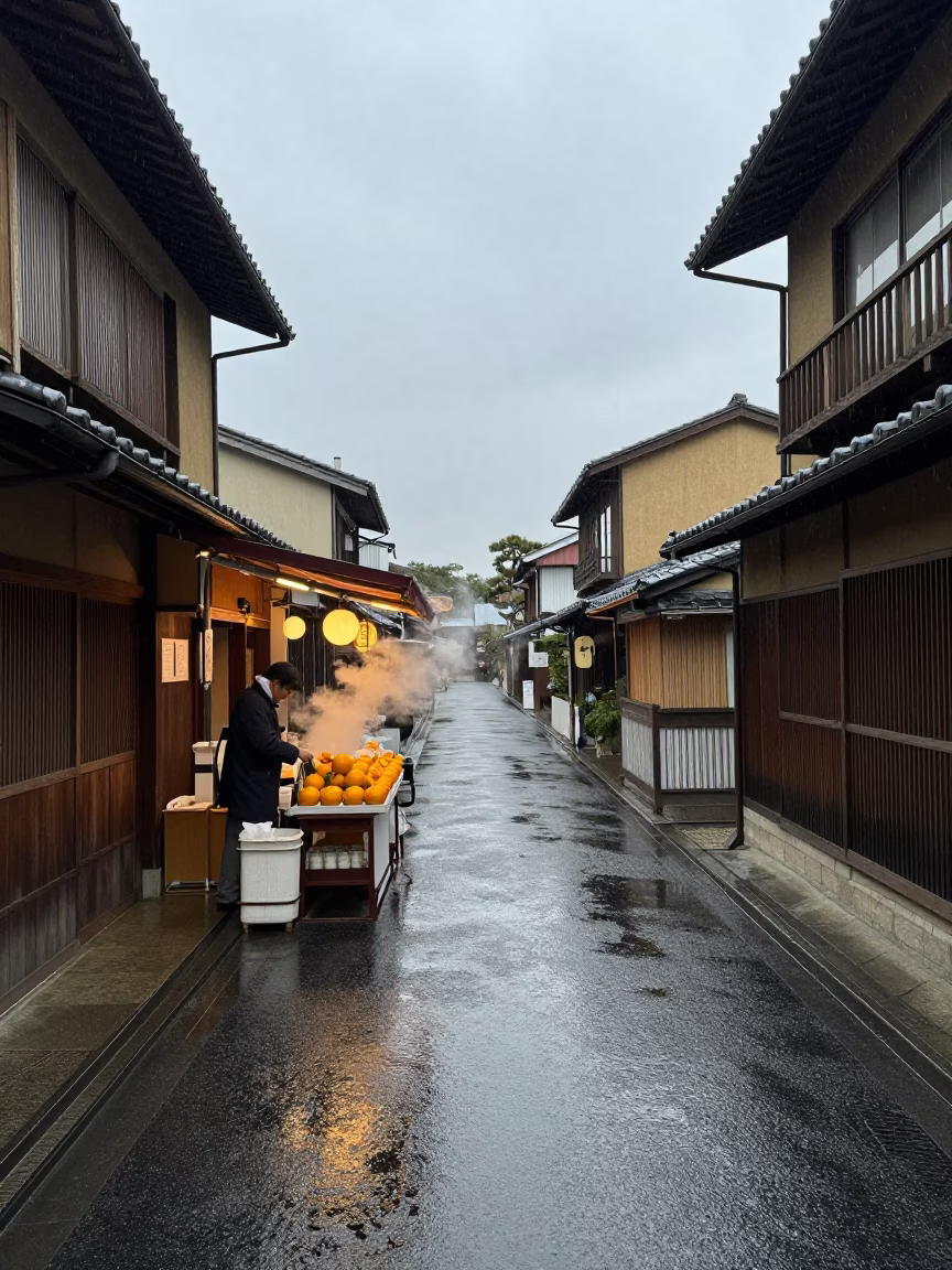 Food Stall in Kyoto in in Kyoto, Japan