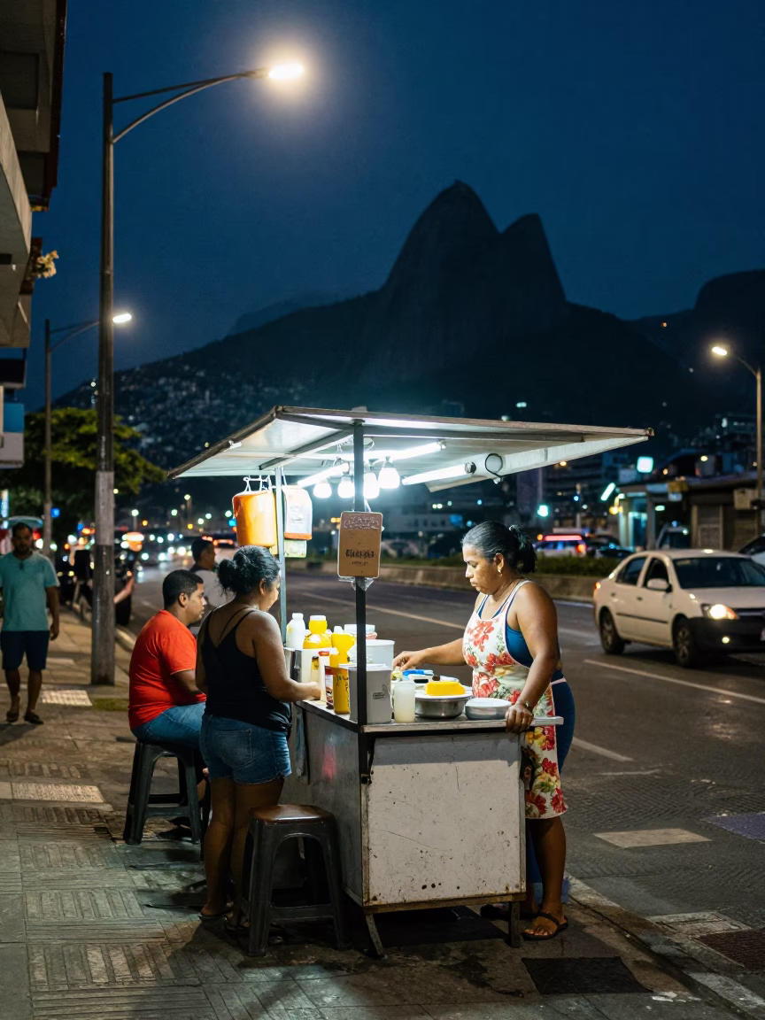 Food Stall in Rio De Janeiro in in Rio de Janeiro, Brazil