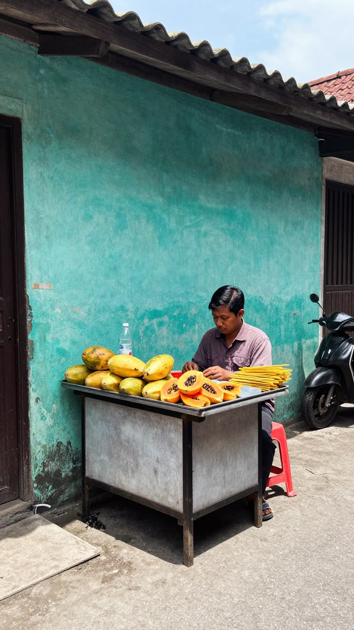 Food Stall in Yogyakarta in in Yogyakarta, Indonesia