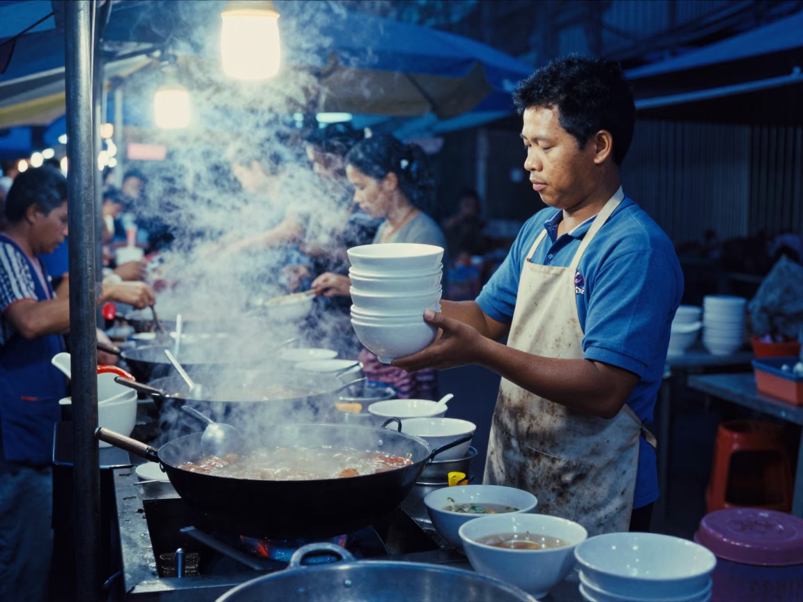 Food Vendor in Bangkok in in Bangkok, Thailand
