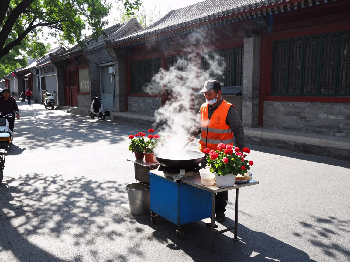 Food Vendor in Beijing in in Beijing, China