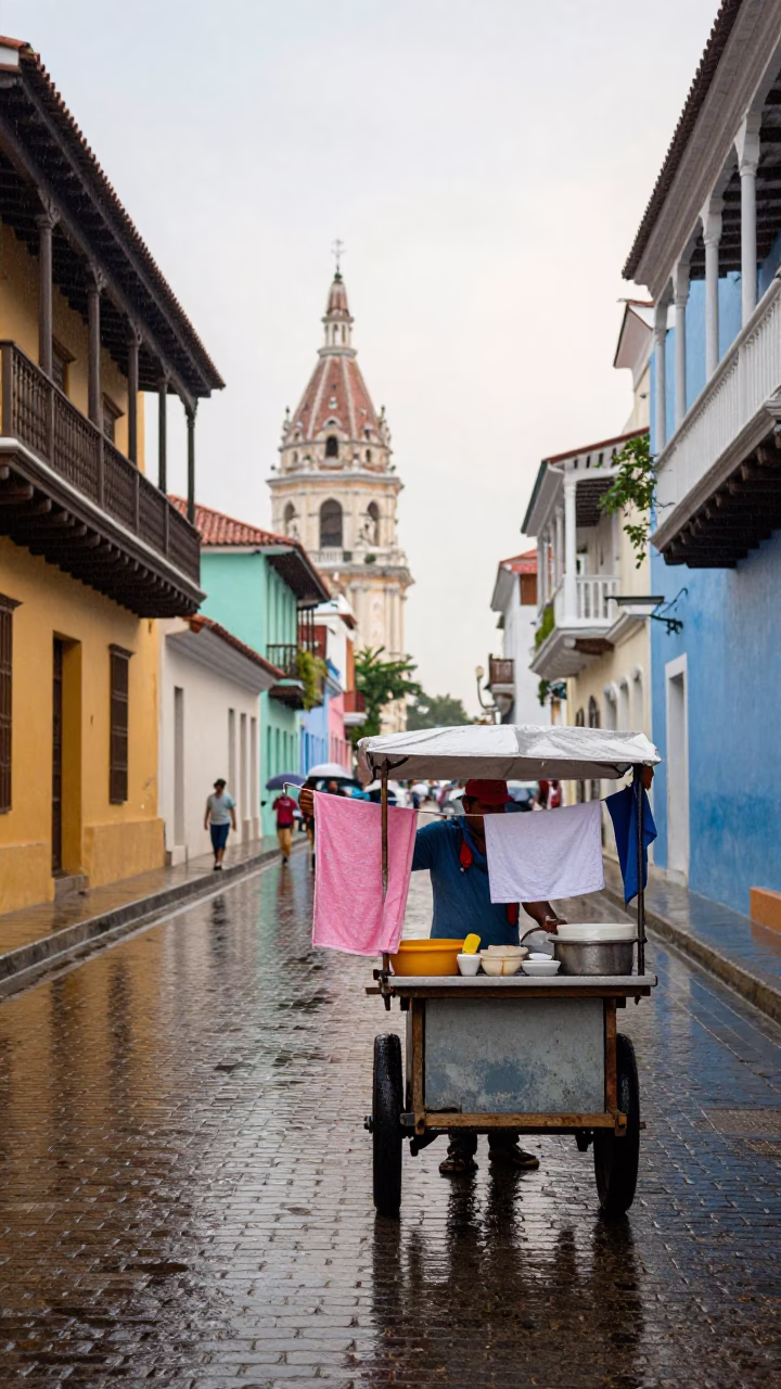 Food Vendor in Cartagena in in Cartagena, Colombia