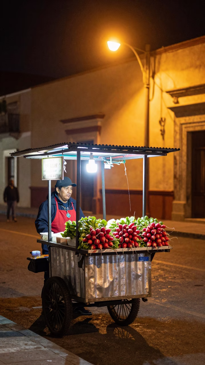 Food Vendor in Oaxaca in in Oaxaca, Mexico